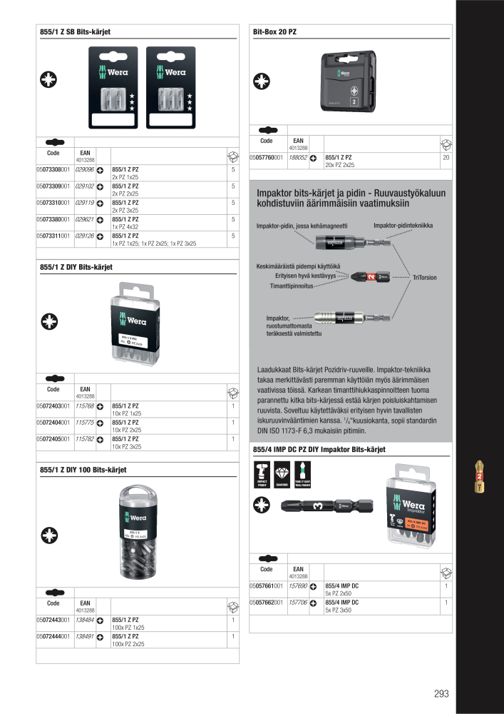 WERA Pääluettelo n.: 20826 - Pagina 293