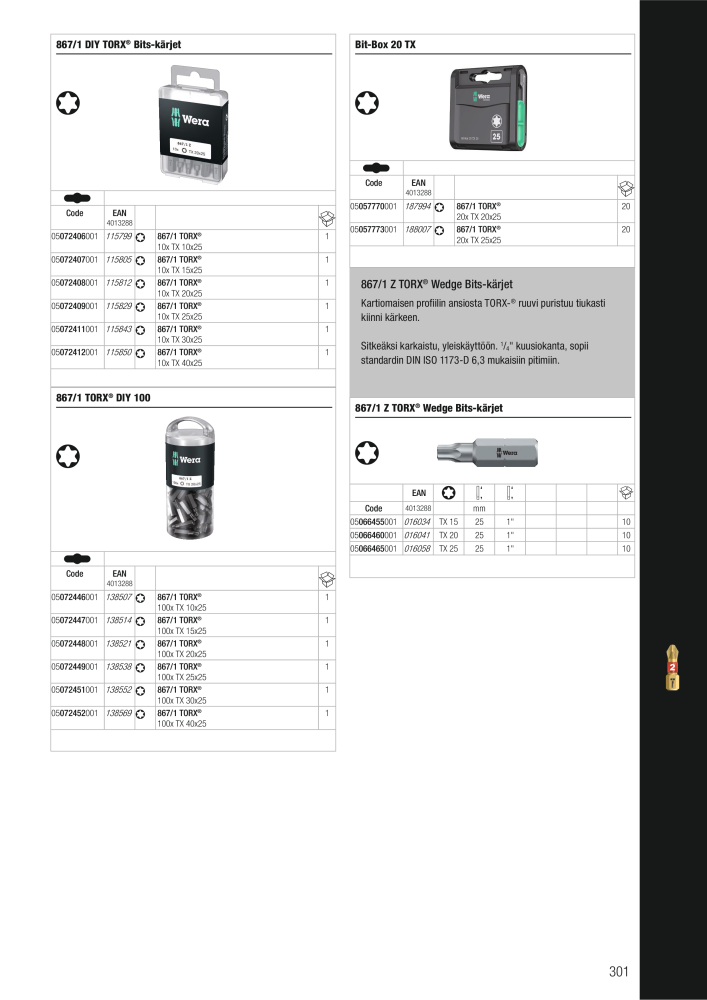 WERA Pääluettelo Č. 20826 - Strana 301