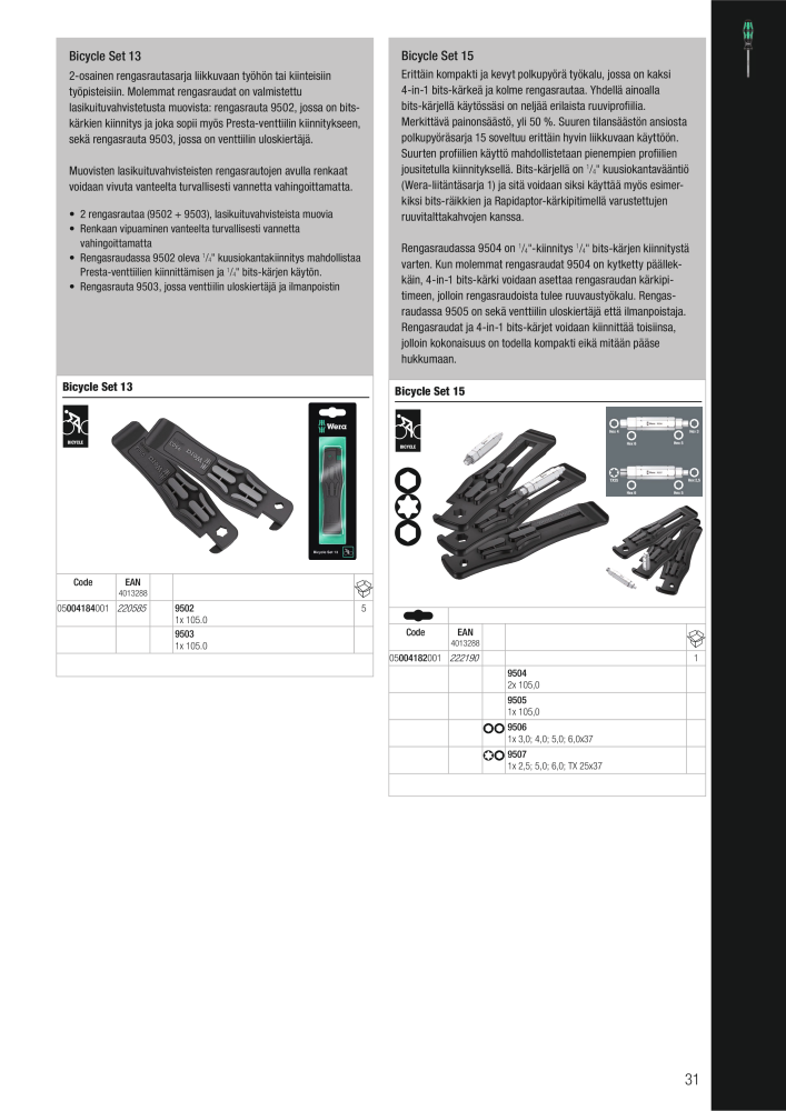 WERA Pääluettelo NR.: 20826 - Side 31