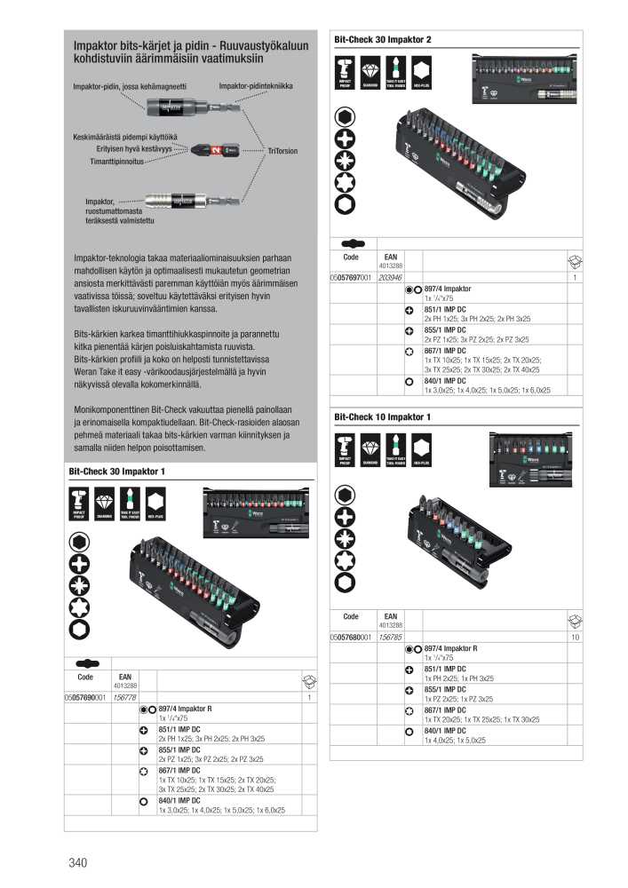 WERA Pääluettelo NR.: 20826 - Seite 340