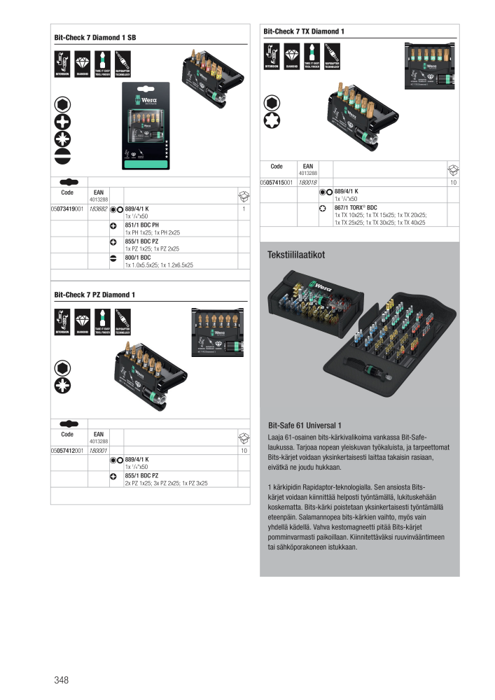 WERA Pääluettelo NR.: 20826 - Pagina 348