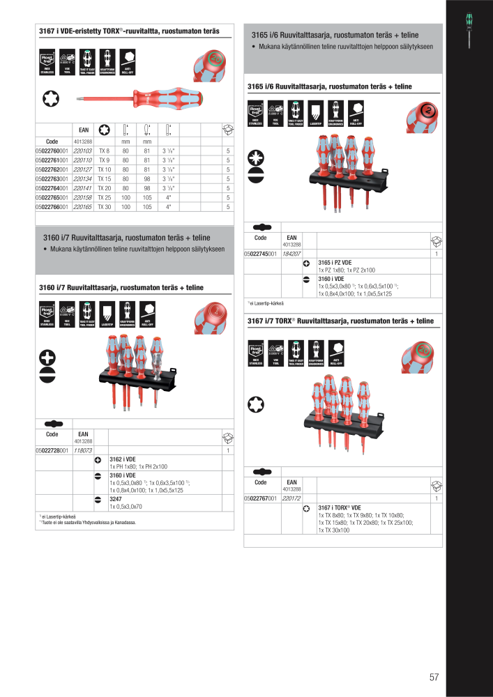 WERA Pääluettelo NR.: 20826 - Pagina 57