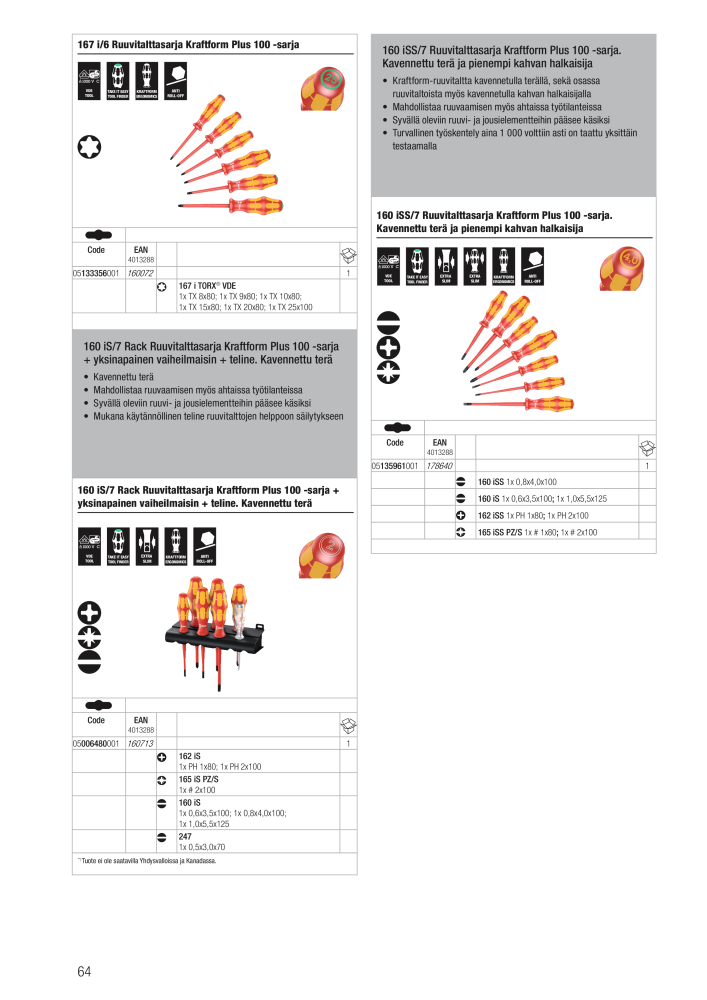 WERA Pääluettelo NR.: 20826 - Side 64