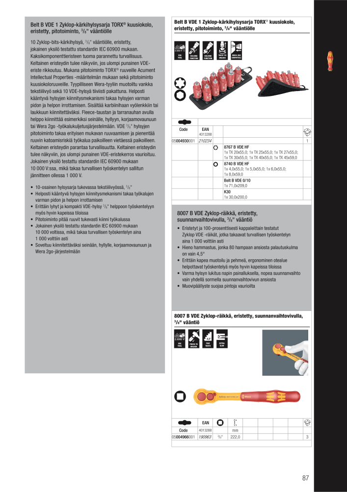 WERA Pääluettelo NR.: 20826 - Strona 87