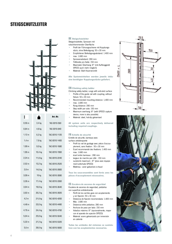 SKYLOTEC Brochure systèmes de protection contre l'escalade Nb. : 20841 - Page 4