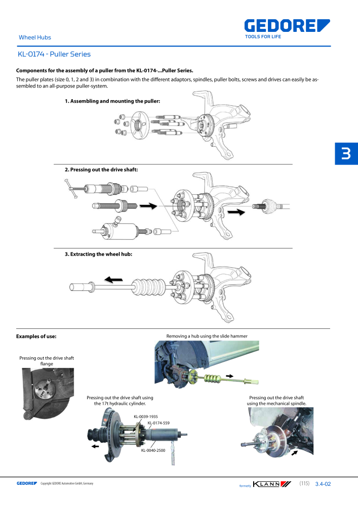 GEDORE Automotive KLANN Main catalog General Repairs NR.: 2086 - Seite 115