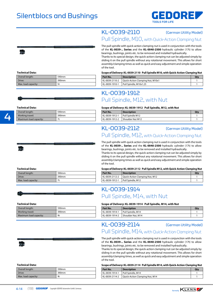 GEDORE Automotive KLANN Main catalog General Repairs NR.: 2086 - Pagina 150