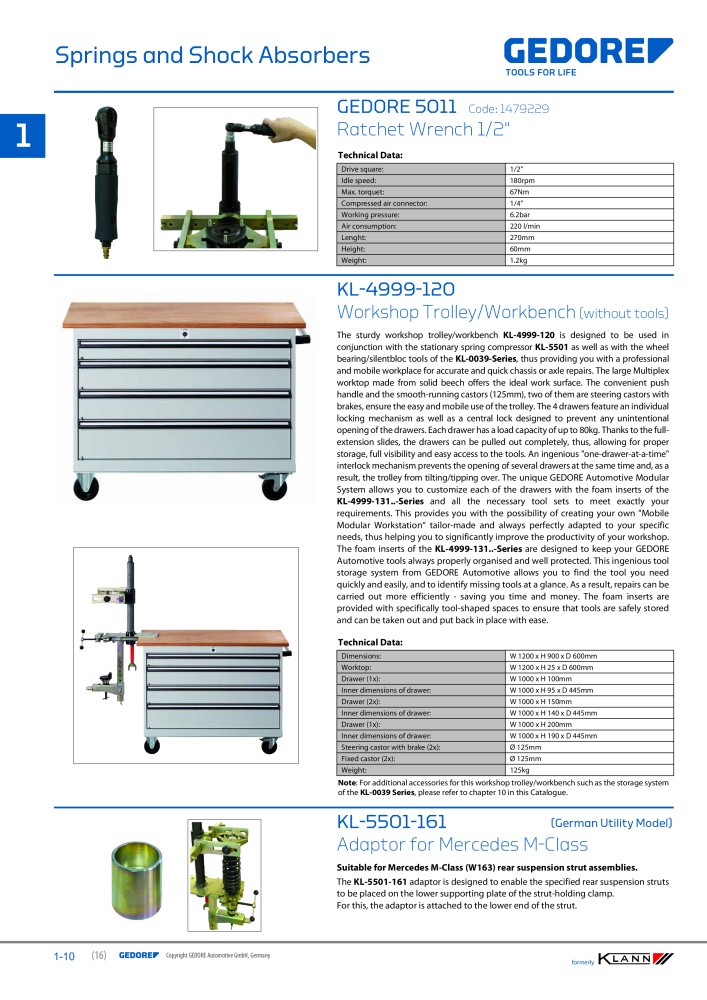 GEDORE Automotive KLANN Main catalog General Repairs NO.: 2086 - Page 16