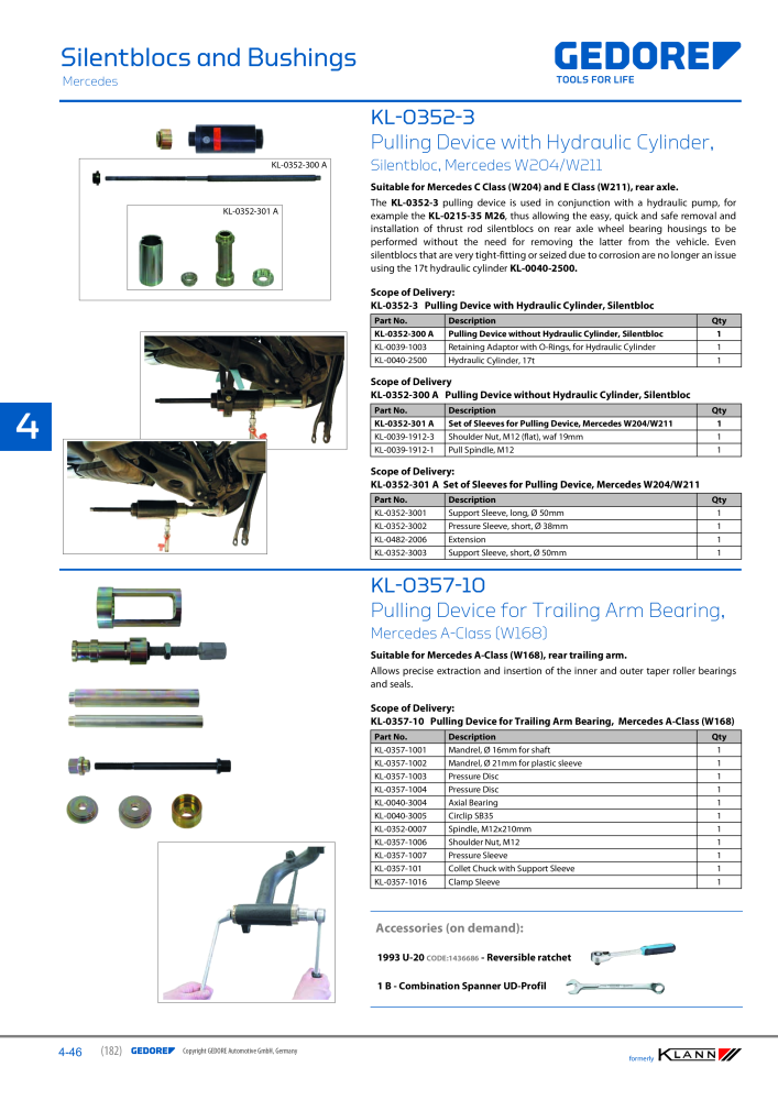 GEDORE Automotive KLANN Main catalog General Repairs NR.: 2086 - Pagina 182