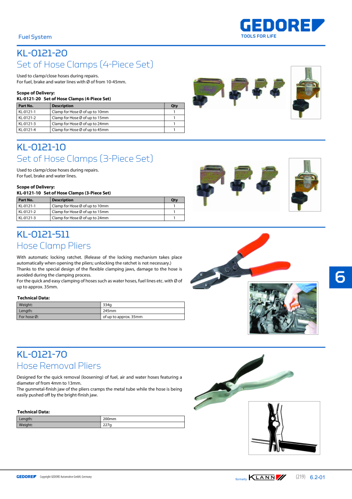 GEDORE Automotive KLANN Main catalog General Repairs NO.: 2086 - Page 219