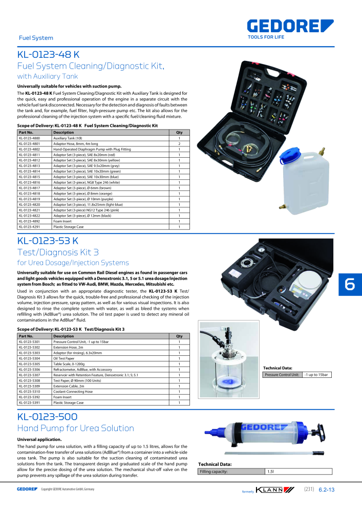 GEDORE Automotive KLANN Main catalog General Repairs NEJ.: 2086 - Sida 231