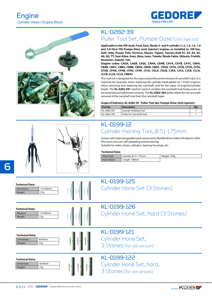 GEDORE Automotive KLANN Main catalog General Repairs NR.: 2086 - Pagina 244