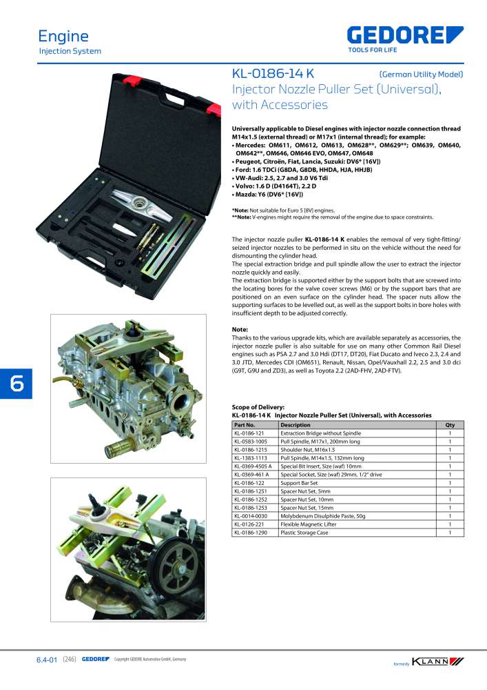 GEDORE Automotive KLANN Main catalog General Repairs NR.: 2086 - Pagina 246