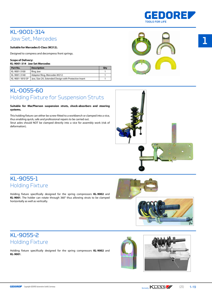 GEDORE Automotive KLANN Main catalog General Repairs NO.: 2086 - Page 25