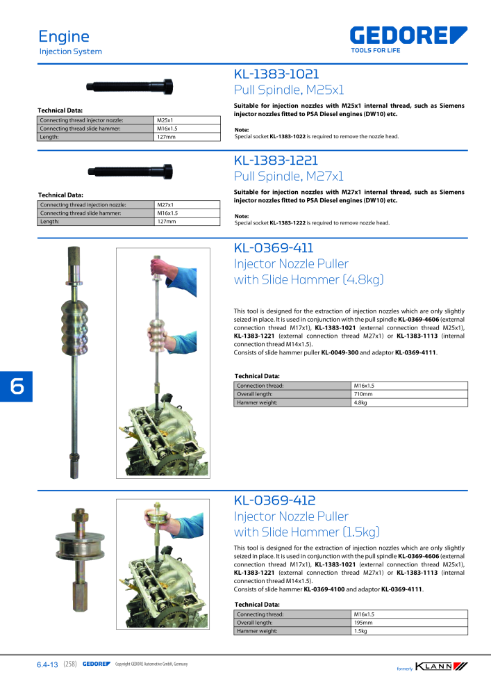 GEDORE Automotive KLANN Main catalog General Repairs NR.: 2086 - Pagina 258