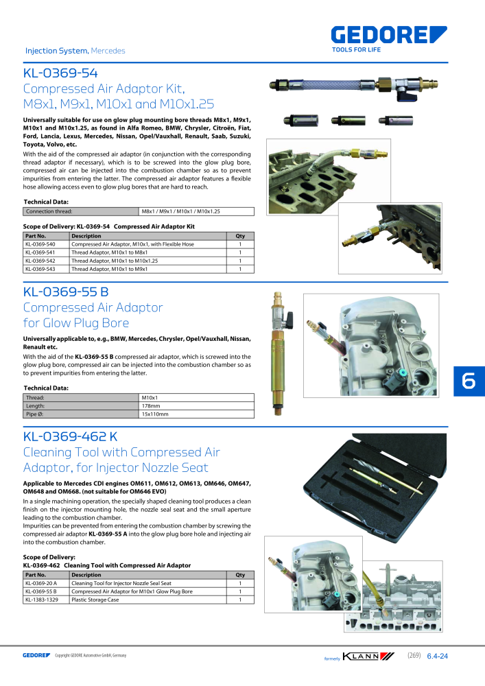 GEDORE Automotive KLANN Main catalog General Repairs NO.: 2086 - Page 269