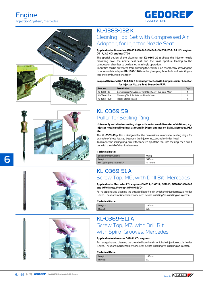 GEDORE Automotive KLANN Main catalog General Repairs NEJ.: 2086 - Sida 270