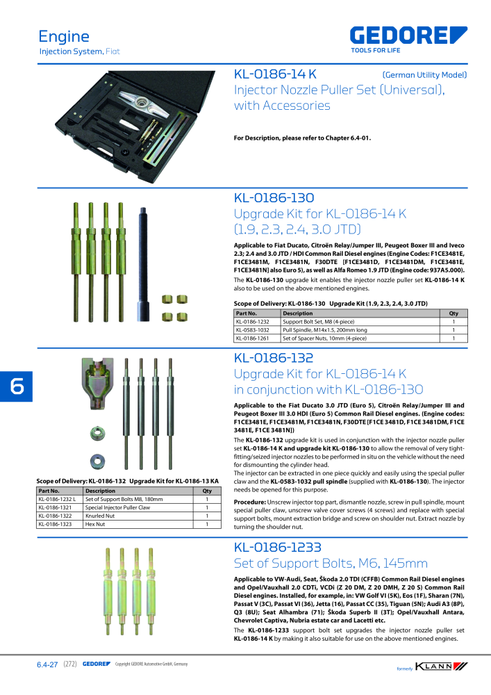 GEDORE Automotive KLANN Main catalog General Repairs NR.: 2086 - Pagina 272