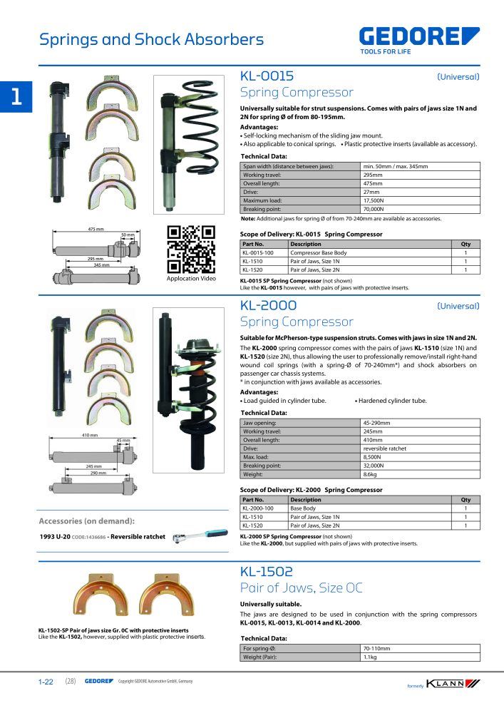 GEDORE Automotive KLANN Main catalog General Repairs NR.: 2086 - Seite 28