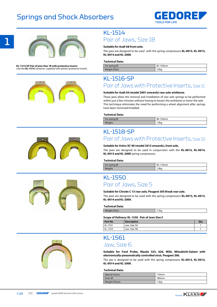 GEDORE Automotive KLANN Main catalog General Repairs Nº: 2086 - Página 30