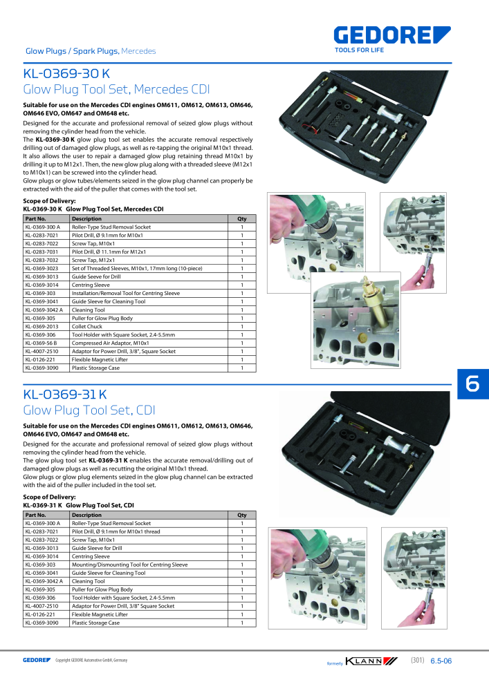 GEDORE Automotive KLANN Main catalog General Repairs NR.: 2086 - Seite 301