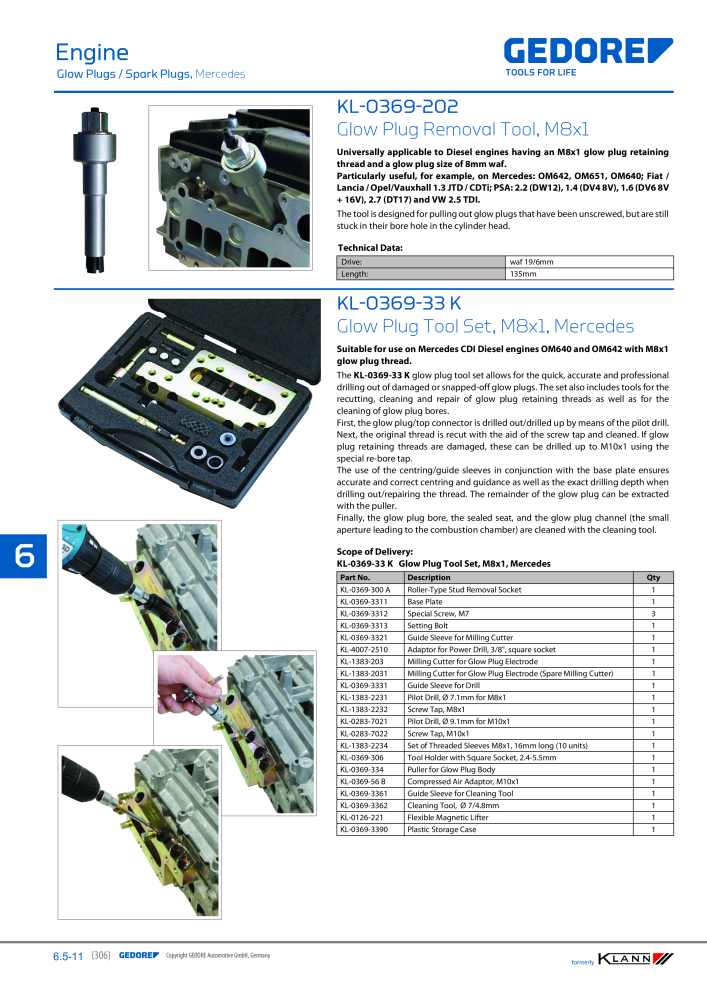 GEDORE Automotive KLANN Main catalog General Repairs NR.: 2086 - Seite 306