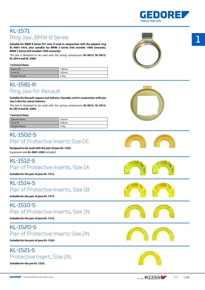 GEDORE Automotive KLANN Main catalog General Repairs NR.: 2086 - Pagina 31