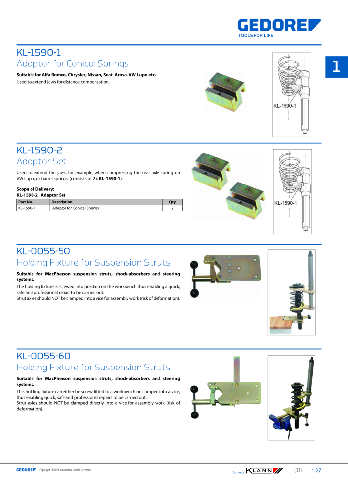 GEDORE Automotive KLANN Main catalog General Repairs NR.: 2086 - Pagina 33