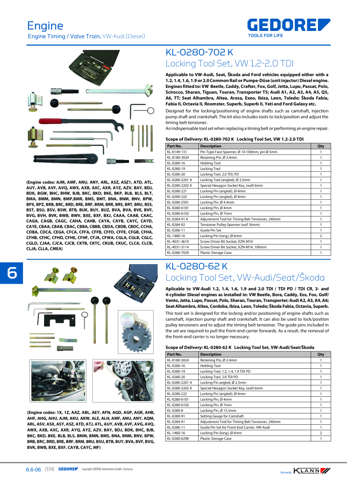 GEDORE Automotive KLANN Main catalog General Repairs NR.: 2086 - Pagina 334