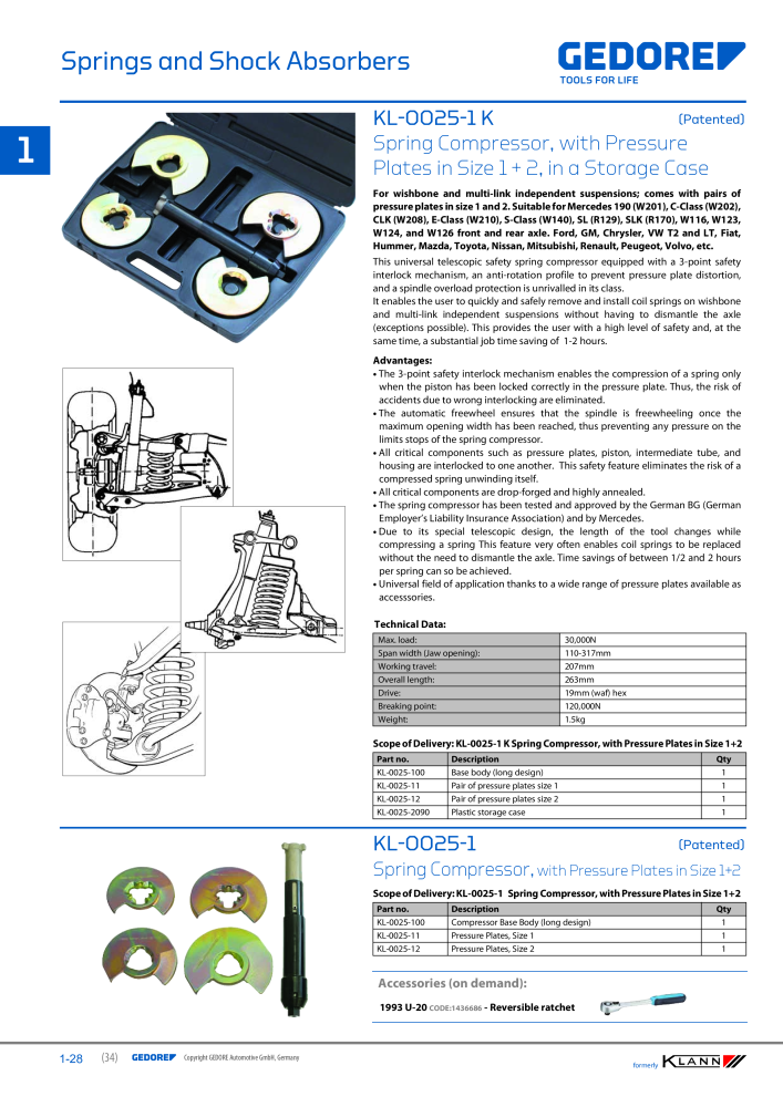 GEDORE Automotive KLANN Main catalog General Repairs NEJ.: 2086 - Sida 34