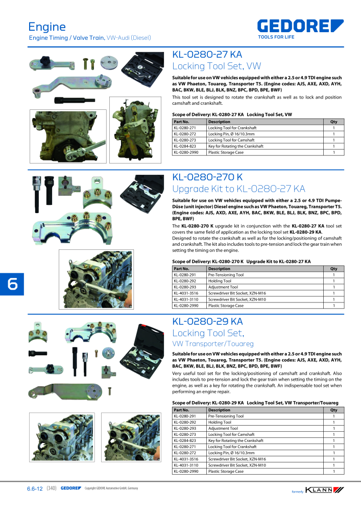 GEDORE Automotive KLANN Main catalog General Repairs NR.: 2086 - Pagina 340