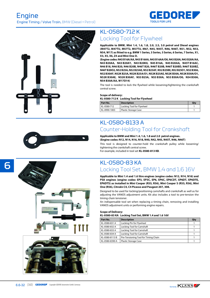 GEDORE Automotive KLANN Main catalog General Repairs NR.: 2086 - Pagina 360