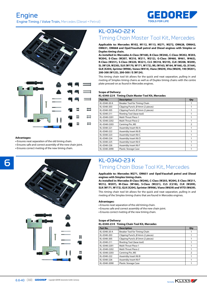 GEDORE Automotive KLANN Main catalog General Repairs Č. 2086 - Strana 368