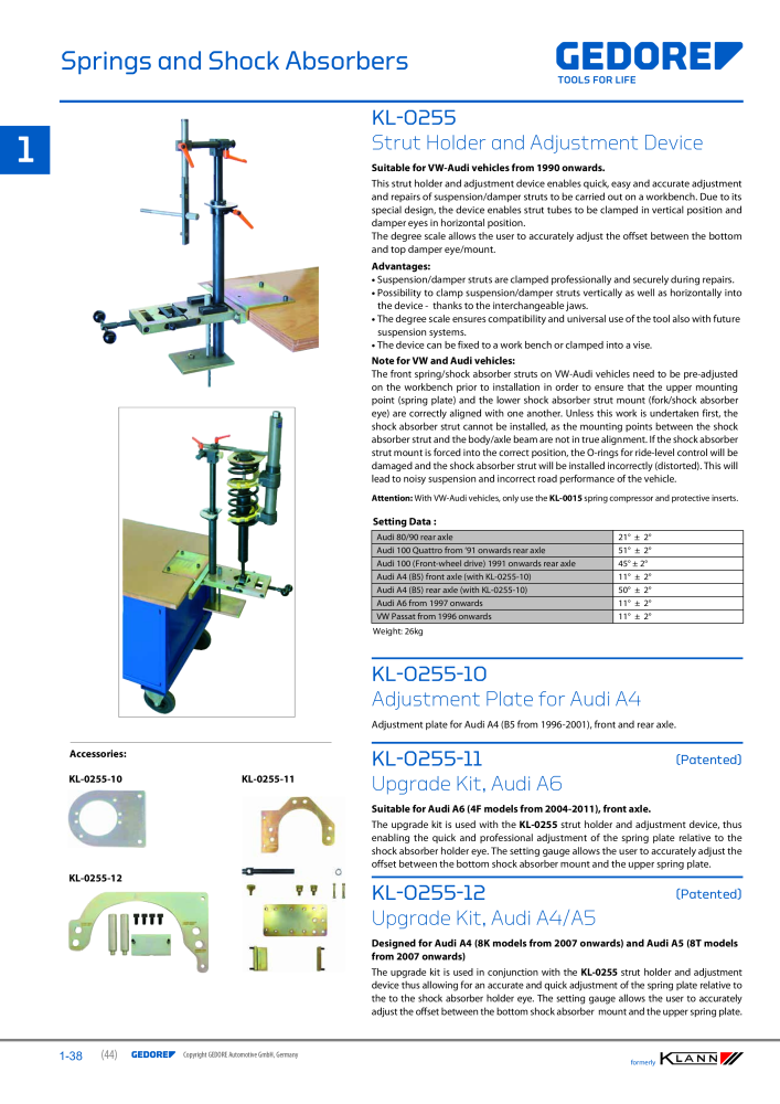GEDORE Automotive KLANN Main catalog General Repairs NO.: 2086 - Page 44