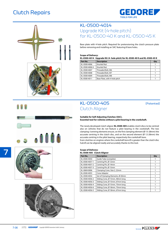 GEDORE Automotive KLANN Main catalog General Repairs Č. 2086 - Strana 470