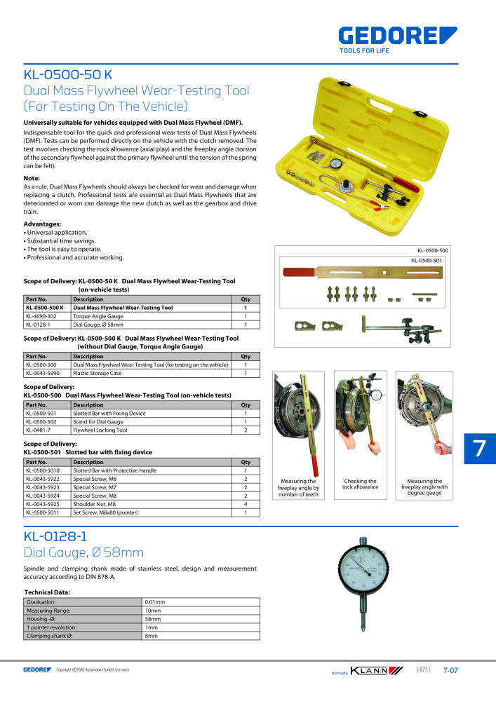 GEDORE Automotive KLANN Main catalog General Repairs NO.: 2086 - Page 471