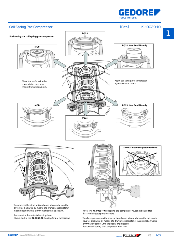 GEDORE Automotive KLANN Main catalog General Repairs NR.: 2086 - Pagina 9