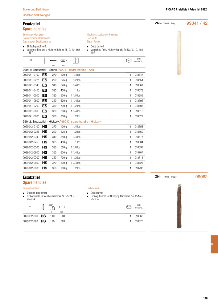 PICARD Catalog hammers NR.: 20873 - Pagina 151