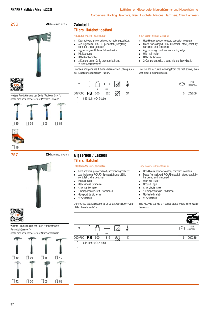 PICARD Catalog hammers NO.: 20873 - Page 40