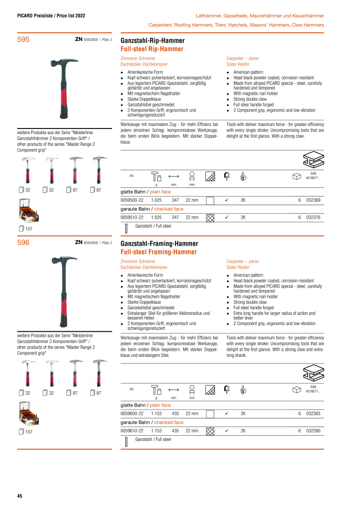 PICARD Catalog hammers NR.: 20873 - Pagina 48