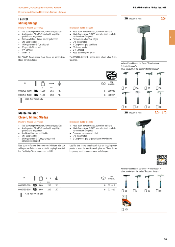 PICARD Catalog hammers NR.: 20873 - Pagina 59