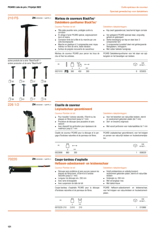 PICARD Spitzhammer, für Dachdecker; mit Fiberglasstiel, mit Fiberglasstiel 0021010