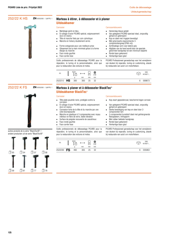 PICARD Ausbeulhammer, HS 2522502