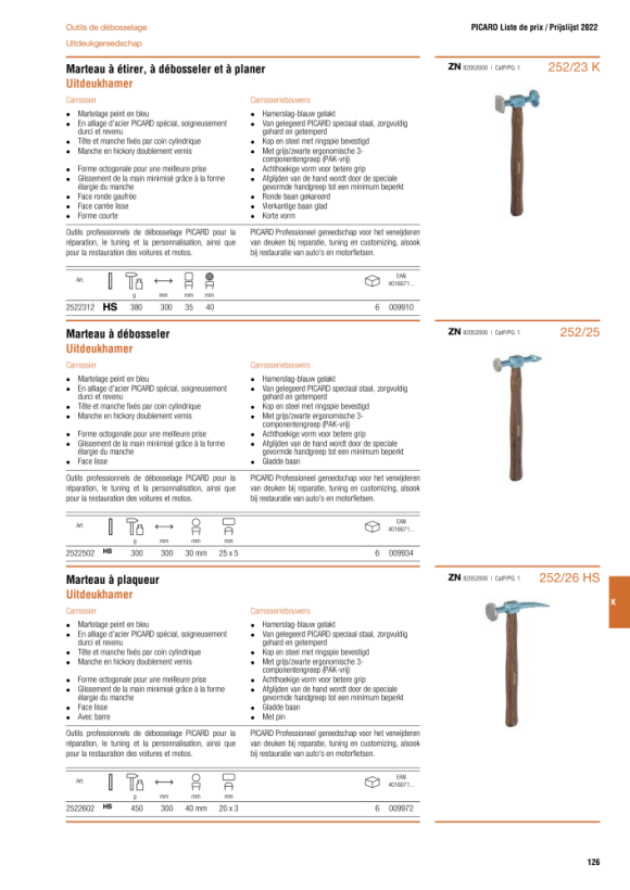 PICARD Ausbeulhammer, HS 2522502