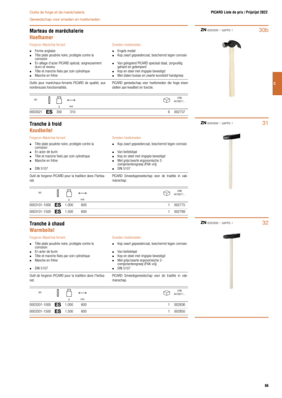 PICARD Hufschmiedehammer, ES 0003001-1500