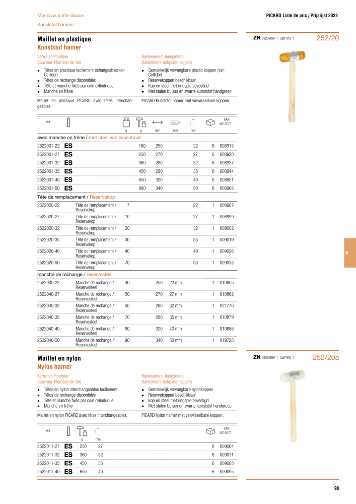 PICARD Catalogus hamers NR.: 20875 - Pagina 101