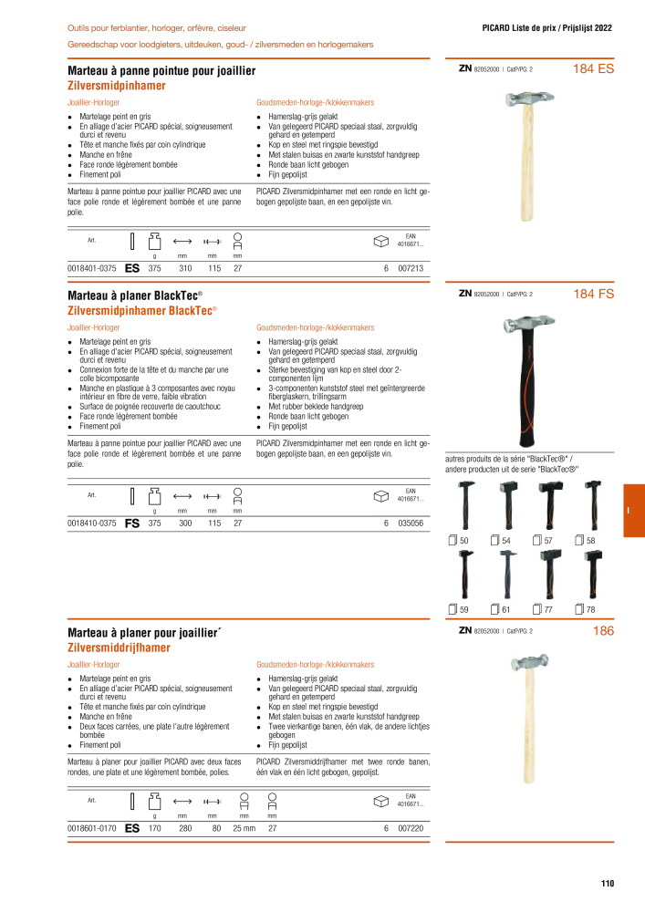 PICARD Catalogus hamers NR.: 20875 - Pagina 113