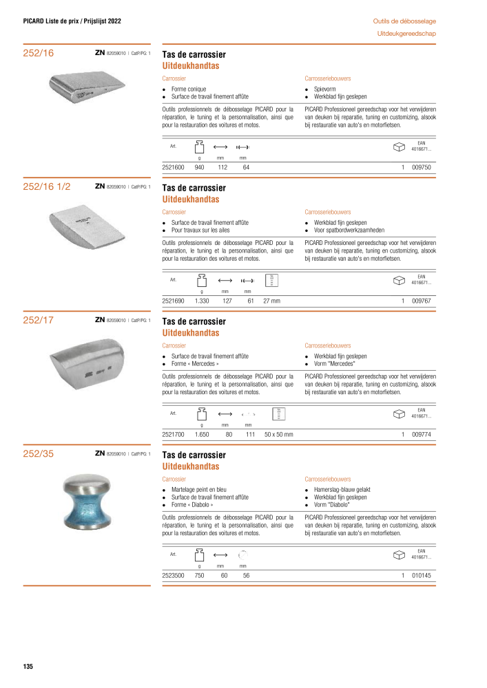 PICARD Catalogus hamers Nb. : 20875 - Page 138