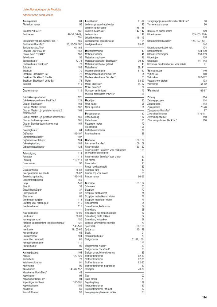 PICARD Catalogus hamers NR.: 20875 - Seite 177
