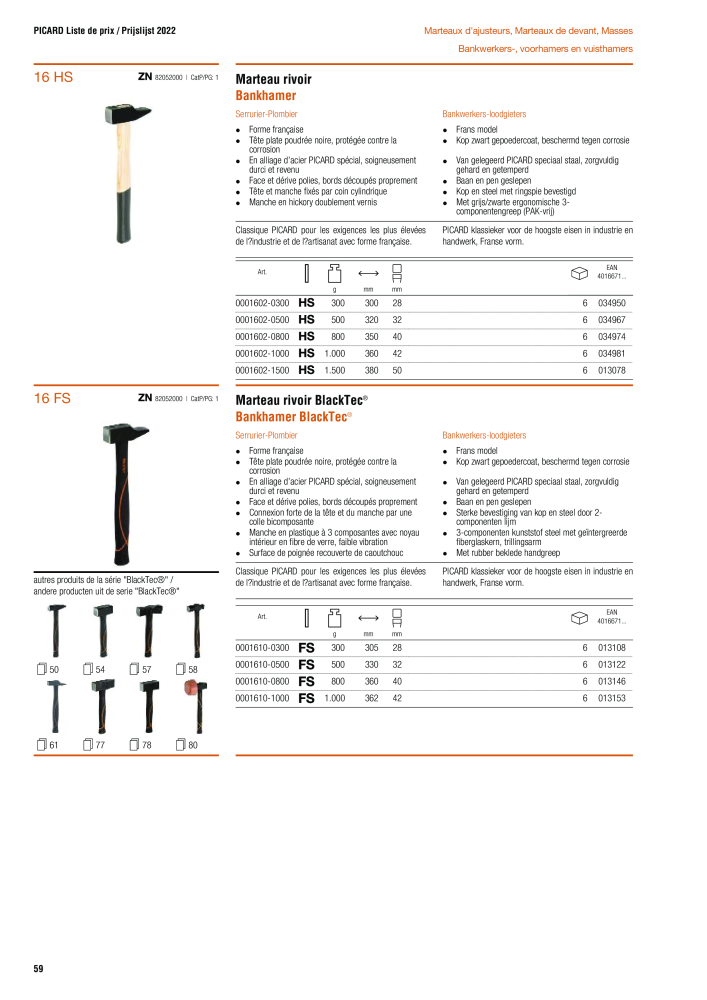 PICARD Catalogus hamers NR.: 20875 - Seite 62